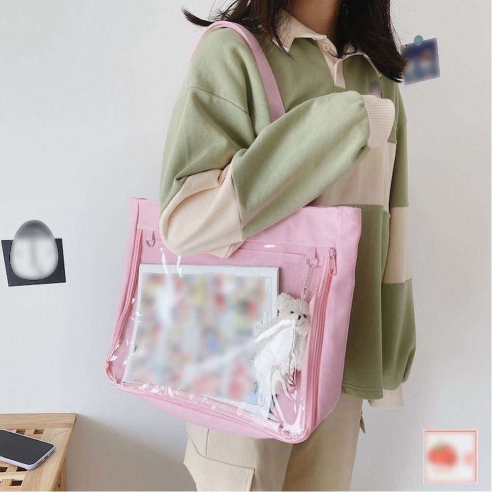 miniministore｜キャンバスバッグ クリアポケット 大容量 | Rakuten