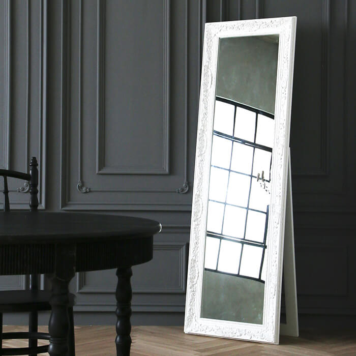 サラグレース　ブランドジュリエ　ミラー アイアンラウンドミラーFloralサンディホワイト- サラグレース-