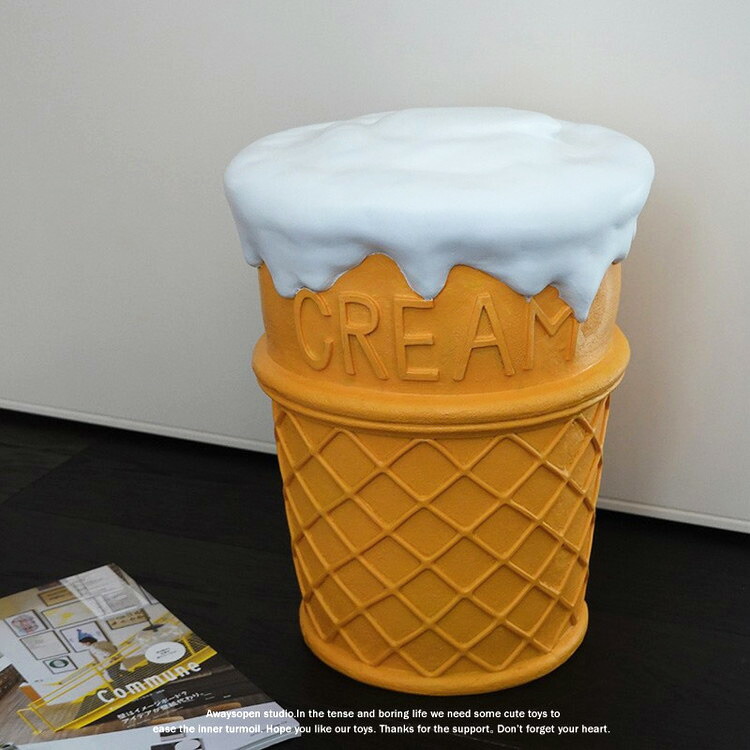 楽天市場】ソフトクリーム型 アイスクリーム 椅子 スツール チェア
