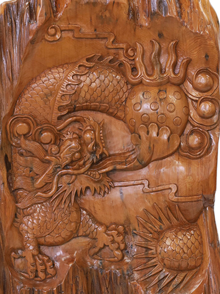 楽天市場】【総高102cm】屋久杉 衝立 木彫龍 一刀彫 / 素材：屋久杉