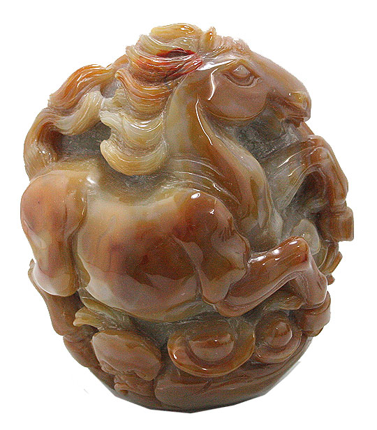 楽天市場】彫刻 1点もの アゲート瑪瑙 馬 天然石 原石 コレクション