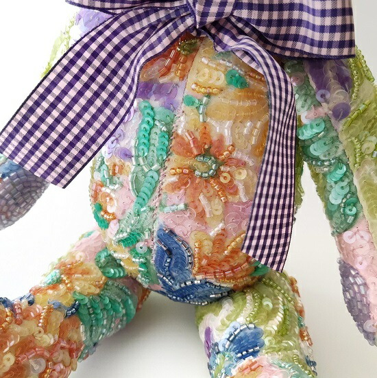 楽天市場】チリア 田川啓二 ビーズとスパンコール刺繍のベア Mサイズ