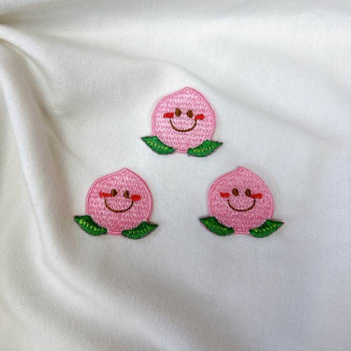 楽天市場】ワッペン アイロン 3個セット ニコちゃん モモ【1000円以上