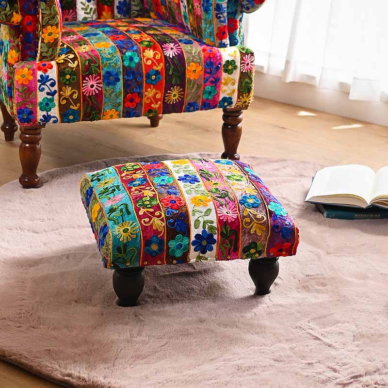 楽天市場】オットマン スツール チェア 椅子 イス パッチワーク ベロア