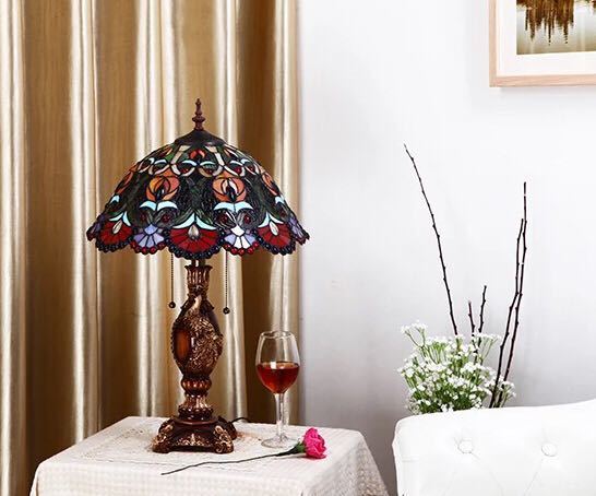 楽天市場】A046498高級ステンドグラスランプ 卓上スタンド 豪華