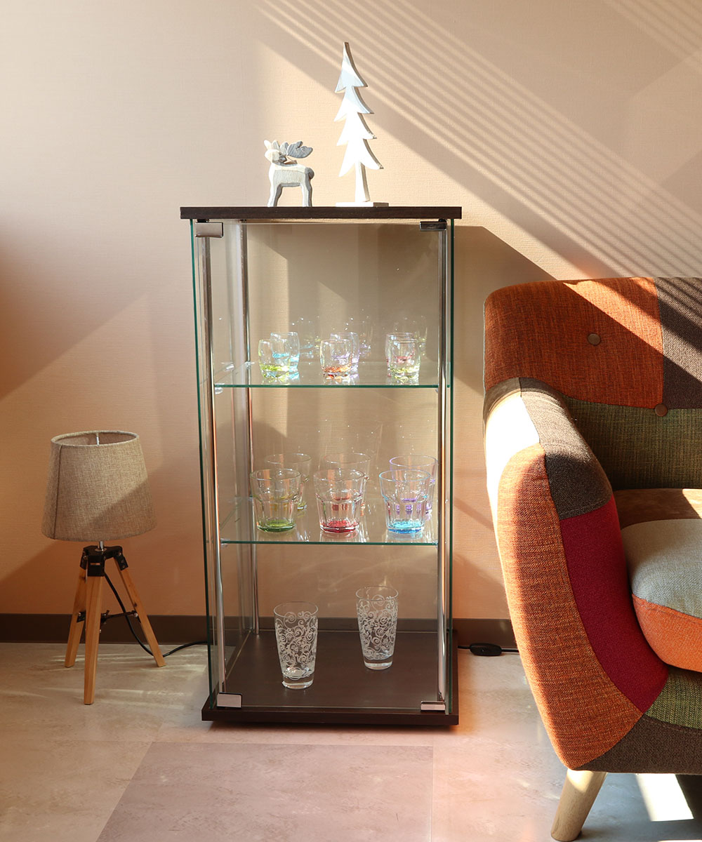 楽天市場】ガラス コレクションケース 3段 ロータイプ 不二貿易 TMG