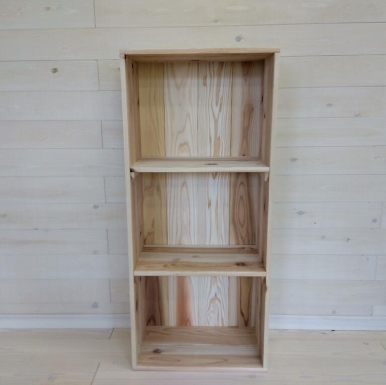 楽天市場】無垢杉板 収納 BOX 国産杉 3段（ A4 収納可 ）幅460×奥行250