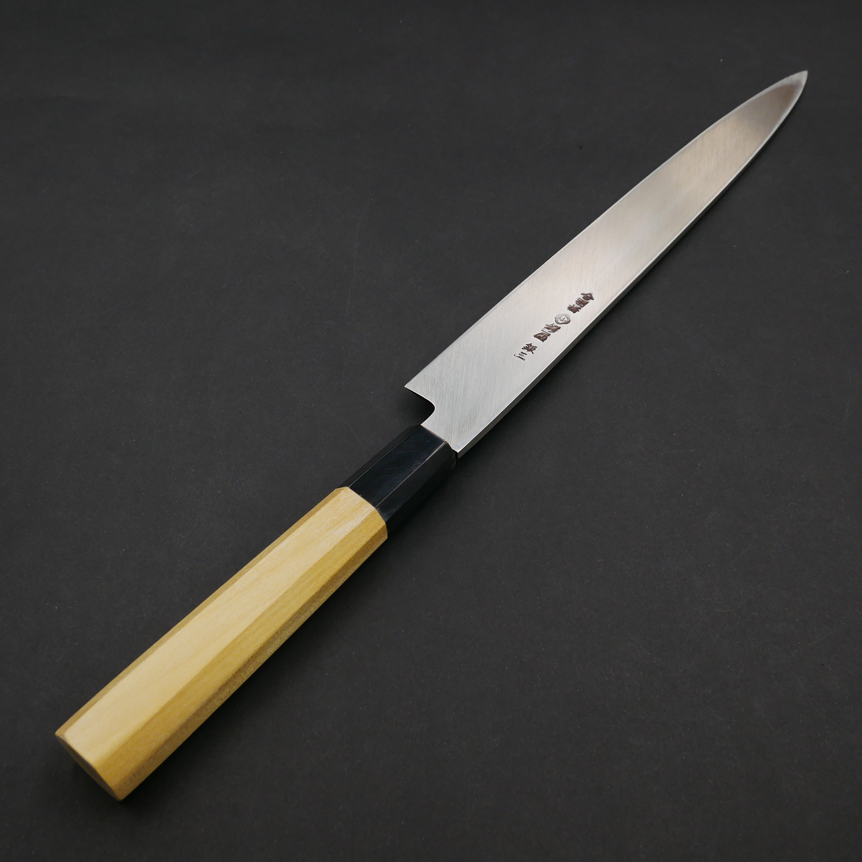 銀三鋼 柳刃 朴八角柄 – つば屋庖丁店