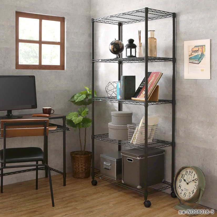 週末限定10%OFF】 ルミナスノワールフリーラック5段80W | ルミナス