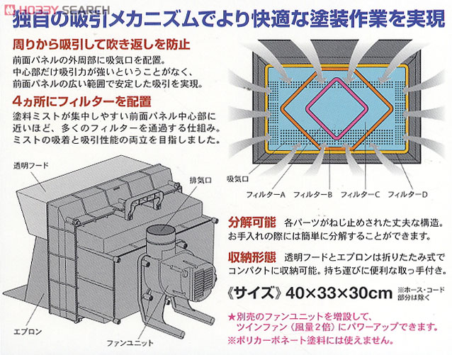 ペインティングブースII (シングルファン)(塗装ブース) - ホビーサーチ