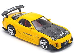 MAZDA RX-7 (FD3S) RE-AMEMIYA WIDEBODY YELLOW (ミニカー) - ホビー