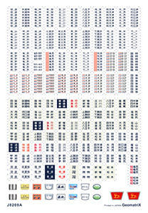 国鉄・JR/N】 115系/211系 -中央東線- 行先表示シール (鉄道模型