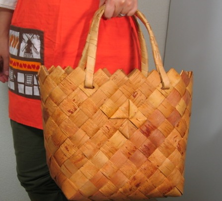 白樺かご 白樺バスケット 白樺バッグ