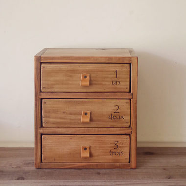 ヴィンテージ風木製ドロワーラック｜アンティーク風木製小引き出し