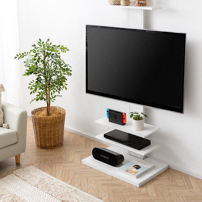 壁掛け風つっぱりテレビスタンド MOLLY(モリー) ワイドタイプ | 家具