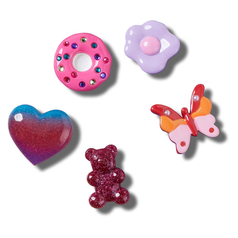 クロックス ジビッツ チャーム パープル アンド ピンク ファン 5