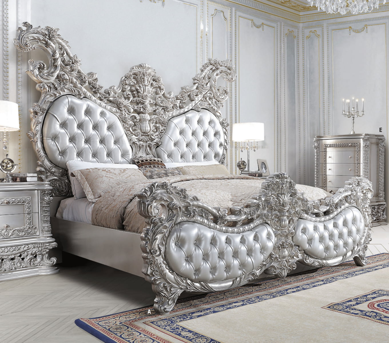 Acme Furniture Valkyrie King Bed in Gray BD00683EK EST SHIP TIME