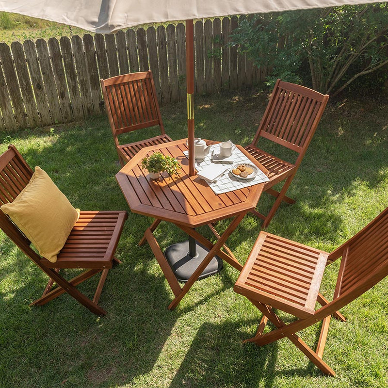 天然木ガーデン テーブル＆チェアセット ガーデンファニチャー