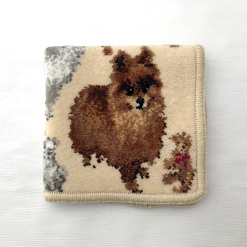 総柄ポメラニアン ハンカチ CZGDCSH5-BE | ソノタゲンセン | GREEN DOG