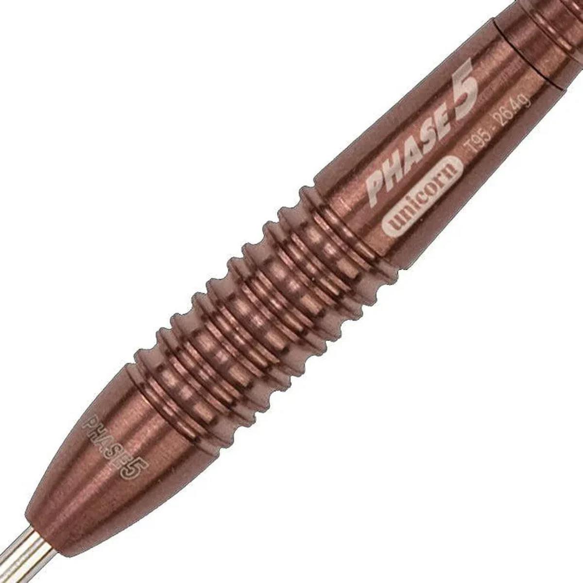 Unicorn Phase 5 Rosso 95% Tungsten Steel Tip Darts – Double Top Darts