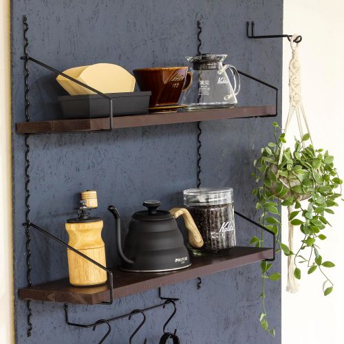 ギザギザ棚支柱 黒 KA-A92 ヤク900mm WAKI 連結（吊り金具