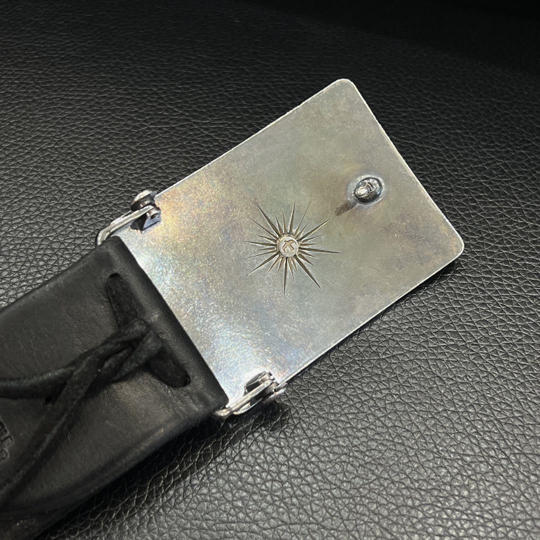 ゴローズ goro's[超希少] 4cm可動式全金フェザー付角バックルベルト