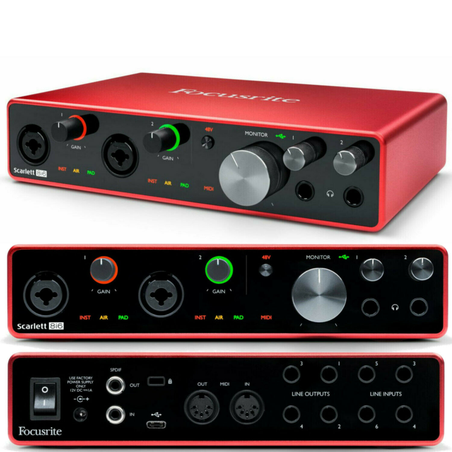 FOCUSRITE Scarlett 8i6 3rd Generation Audio Interface | Darkhorse