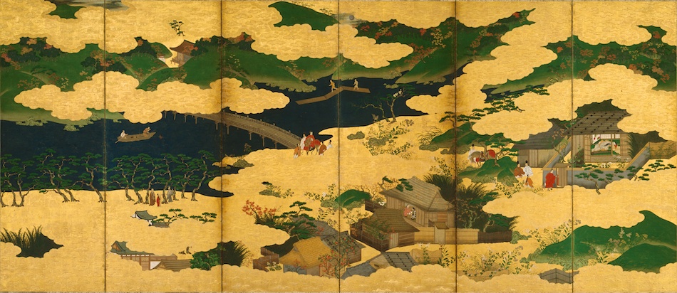 平家物語図屏風（大原御幸・小督） | 土佐派 | 収蔵品詳細 | 作品を