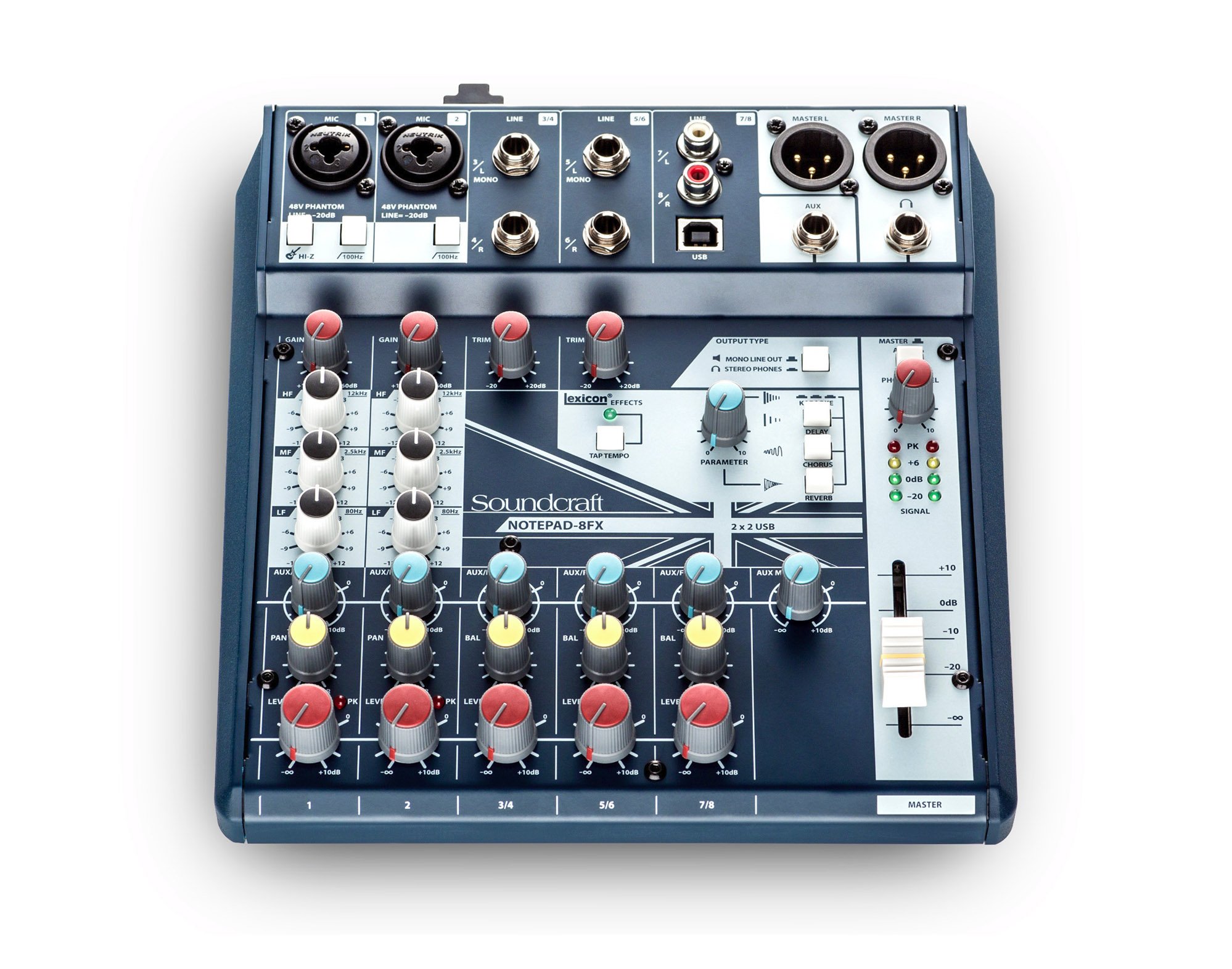 Soundcraft Notepad-8FX 8-Channel Compact Analog Mixer with USB and