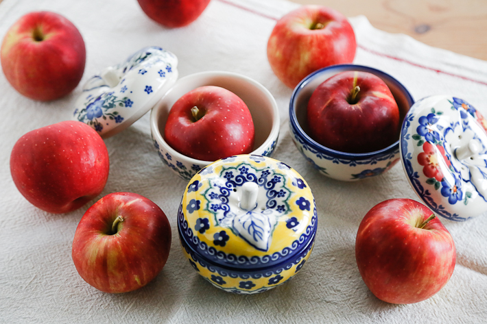 りんごポット−ポーリッシュポタリー(ポーランド食器)