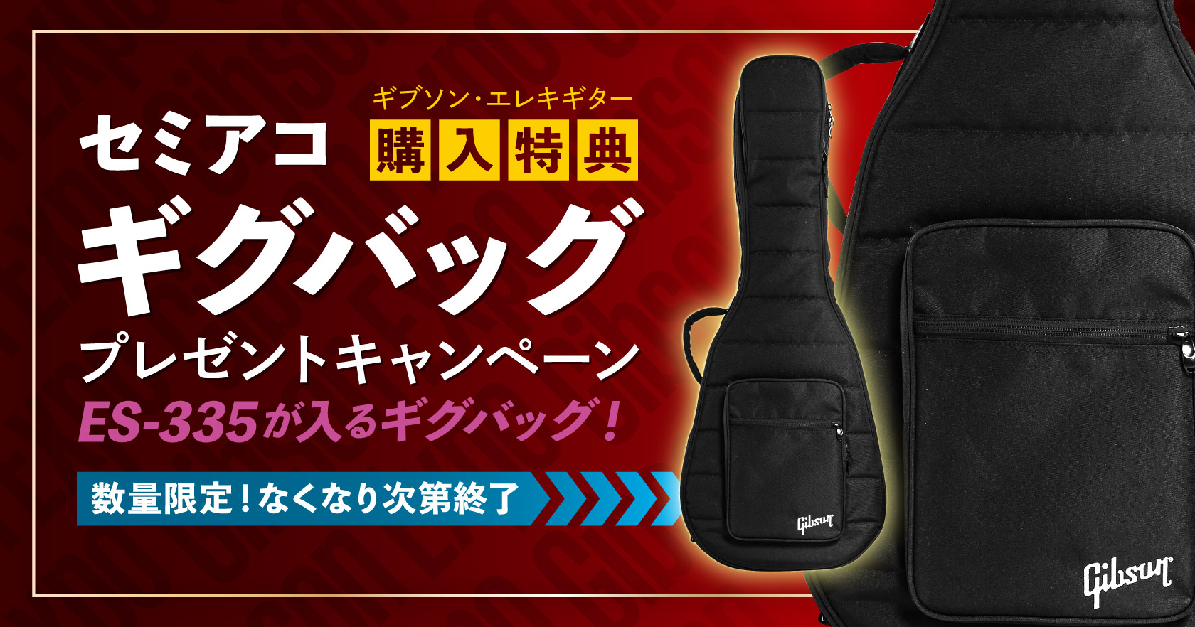 購入特典】セミアコ用ギグバッグプレゼントキャンペーン | Gibson Expo