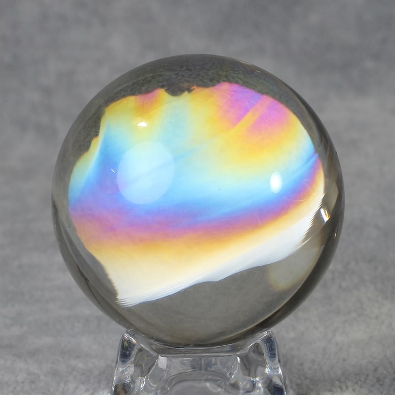 スーパートップクォリティ]レインボーシトリン丸玉/スフィア（46.8mm