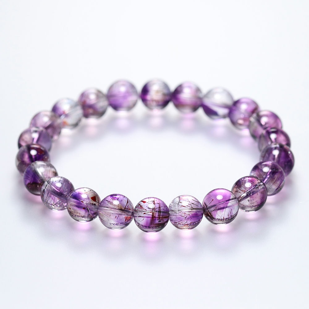 高品質++]マダガスカル産アメジストエレスチャルブレスレット