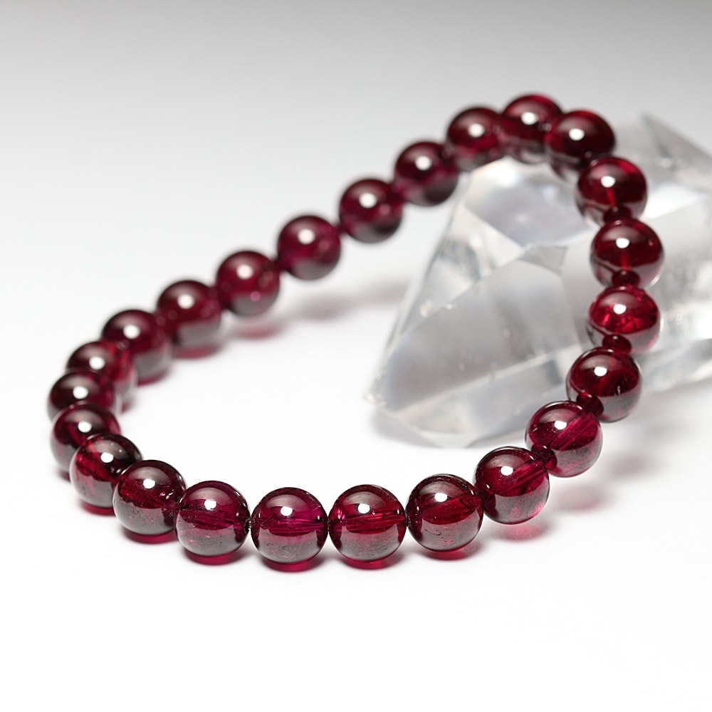 高品質++]ロードライトガーネットブレスレット（約8mm玉） - 埼玉県