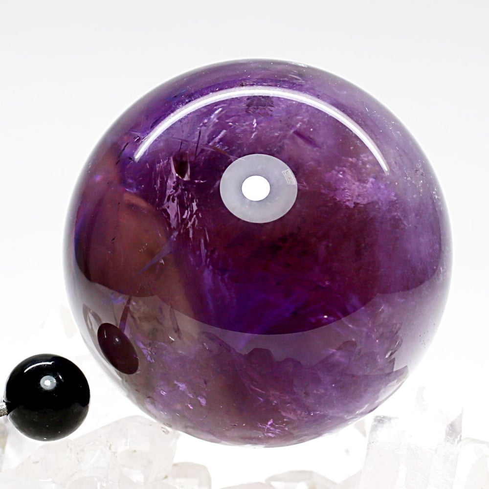 高品質]ブラジル産アメジスト丸玉/スフィア（球体直径46.8mm） - 埼玉