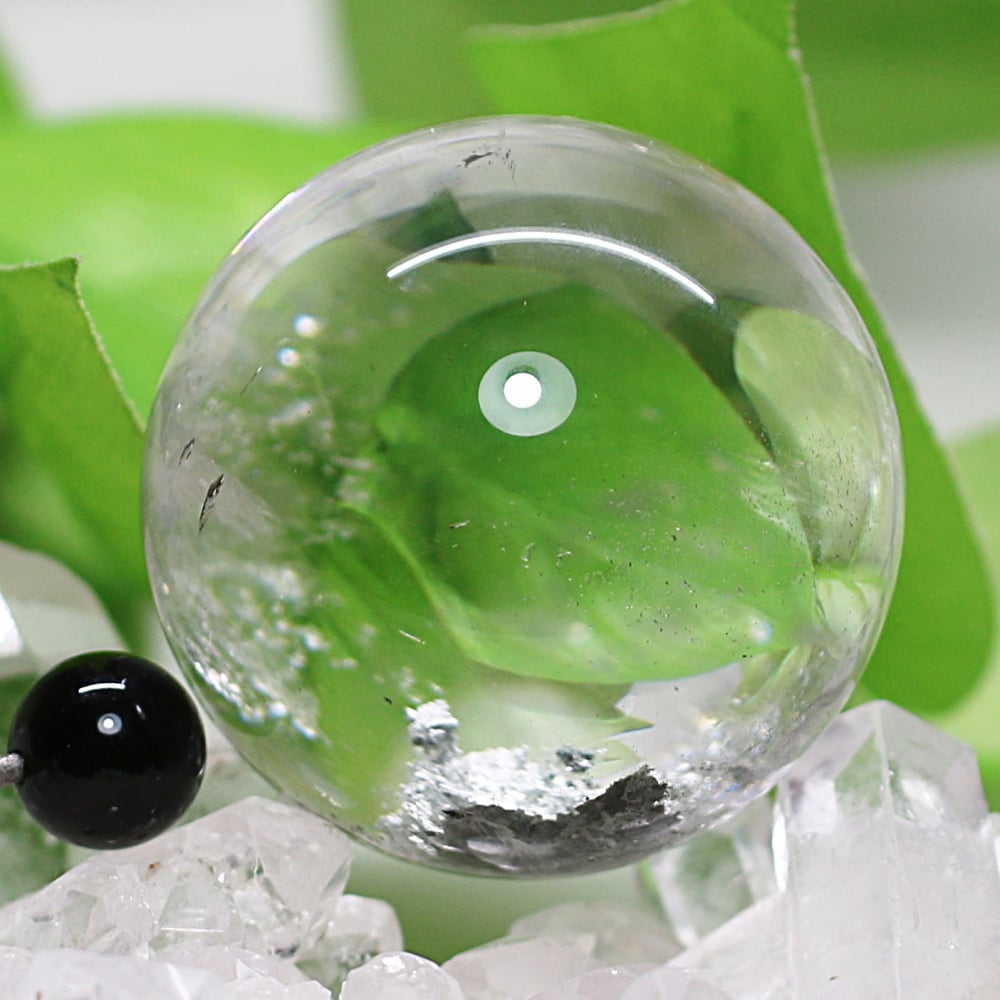 高品質]ガーデンクォーツ丸玉/ガーデン水晶スフィア（球体直径40.1mm