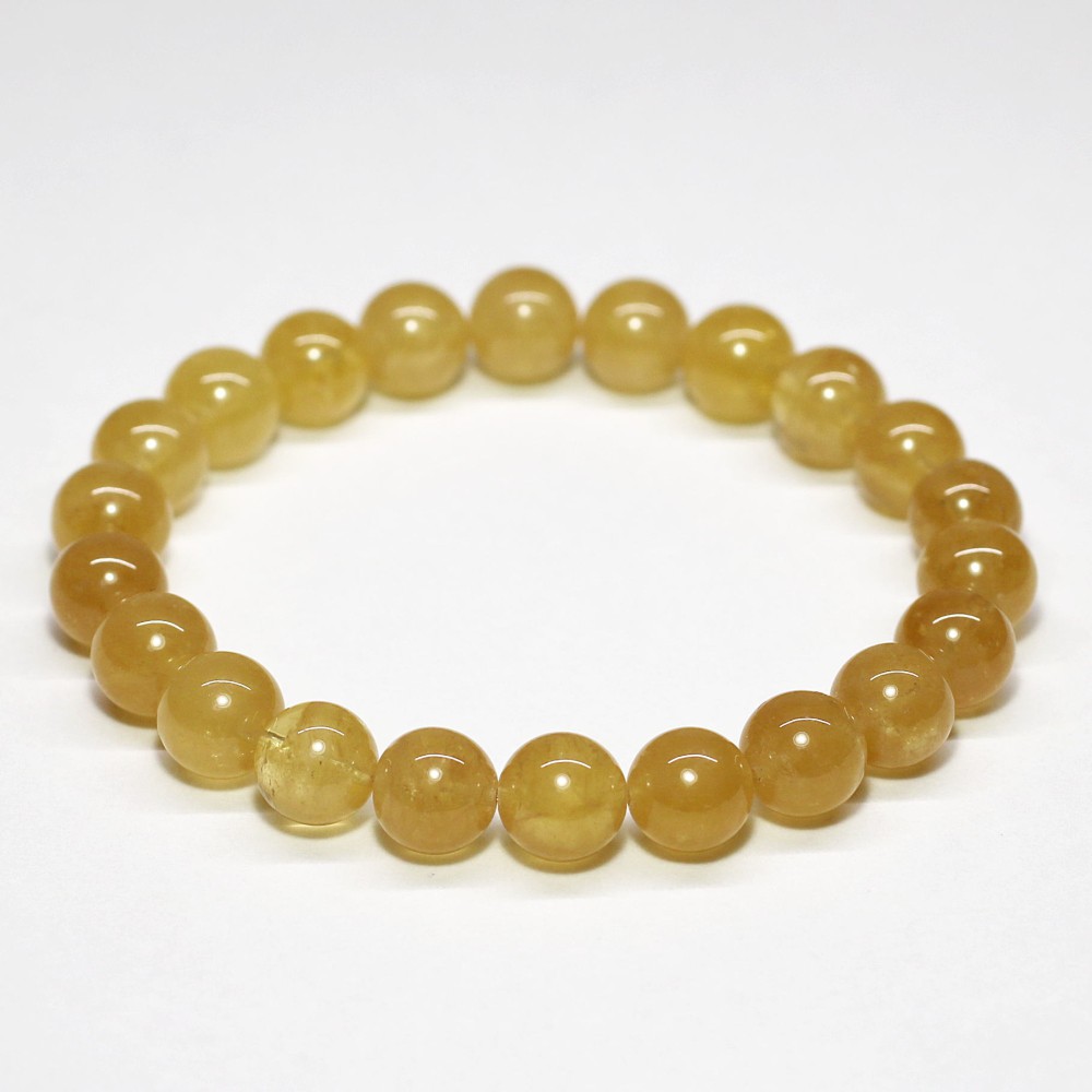 希少・高品質++]ゴールデンダンビュライトブレスレット（約8.5mm玉