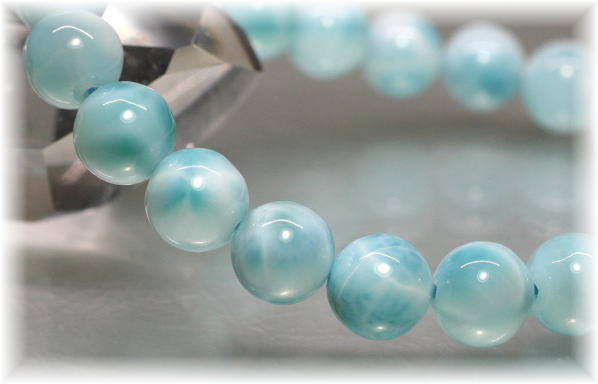 3A]ラリマーブレスレット（約9mm玉） - 埼玉県吉川市の天然石専門店