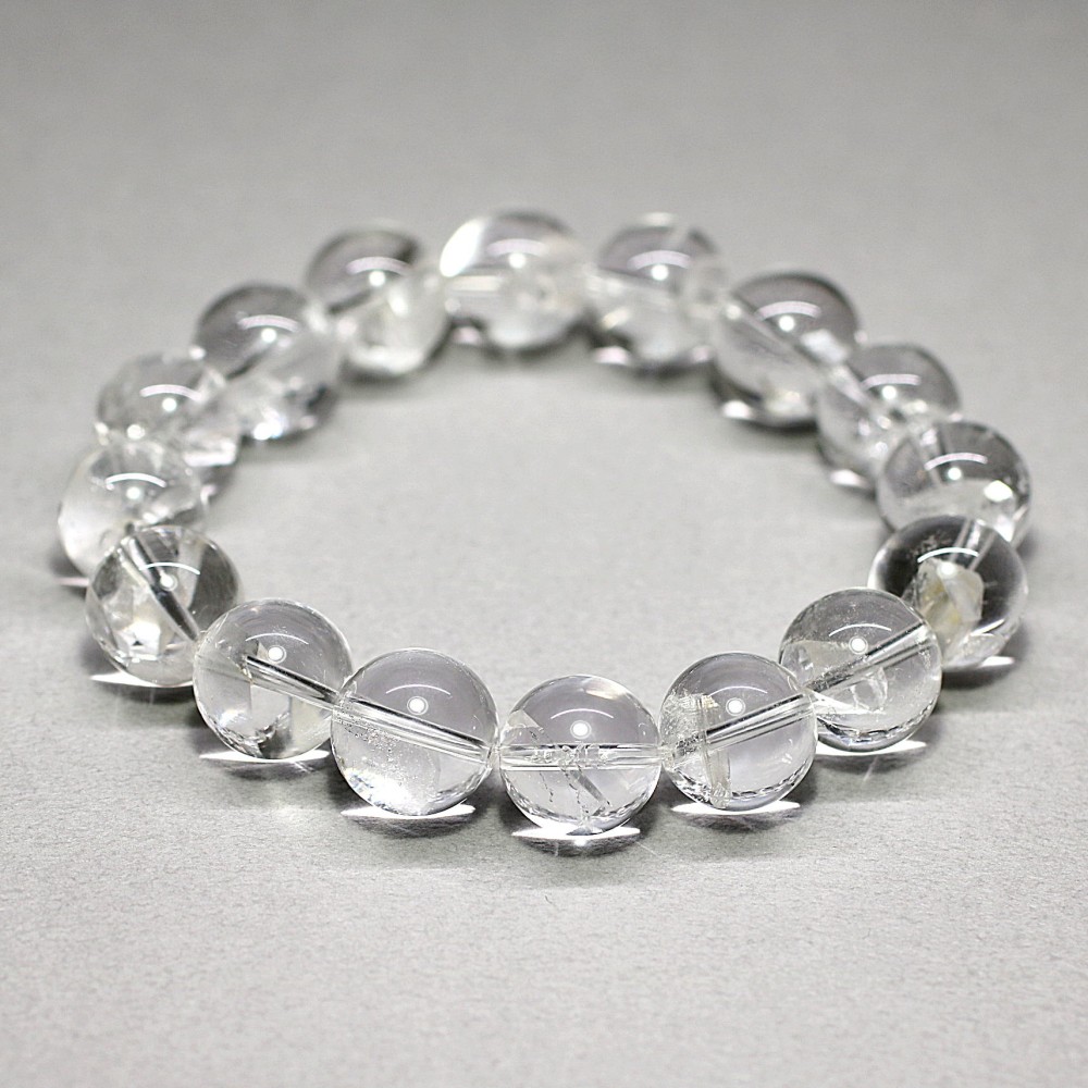 トップクォリティ]クォーツインクォーツブレスレット（約12mm玉