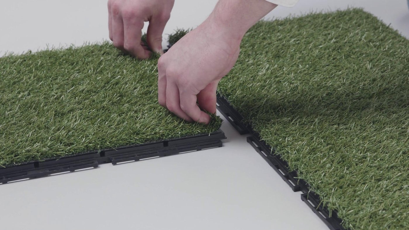 RUNNEN ルッネン フロアデッキ 屋外用, 人工芝, 0.81 m² - IKEA