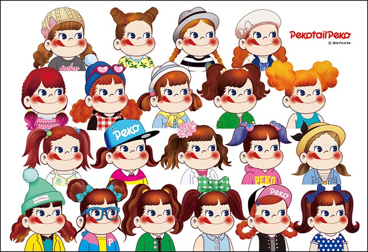 CUT-300-119 ペコちゃん ペコテールペコちゃん勢ぞろい 300ピース