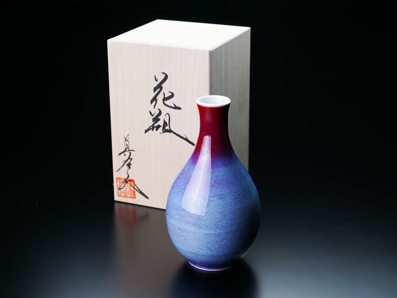 有田焼】鶴首花瓶 彩雲 - JTOPIA