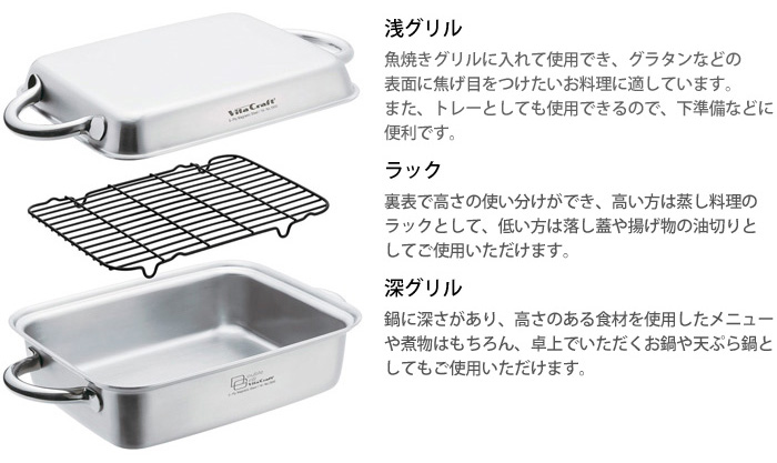 熱しやすく冷めにくいダブルグリルビタクラフト