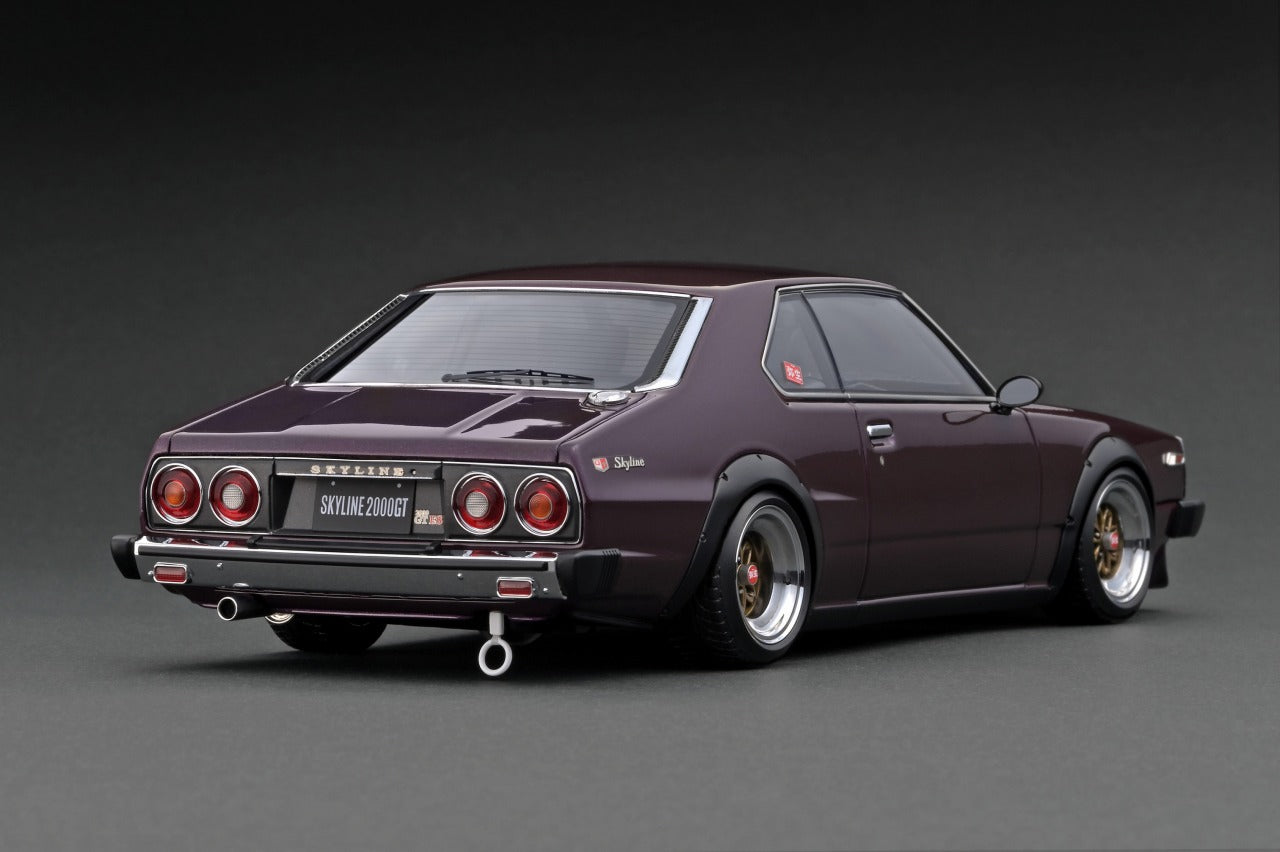 Ignition Model 1:18 Nissan Skyline 2000 GT-ES (C210) in Purple