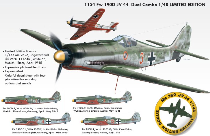 MODELIMEX Online Shop | 1/48 Fw 190D JV 44 Dual Combo (Limited