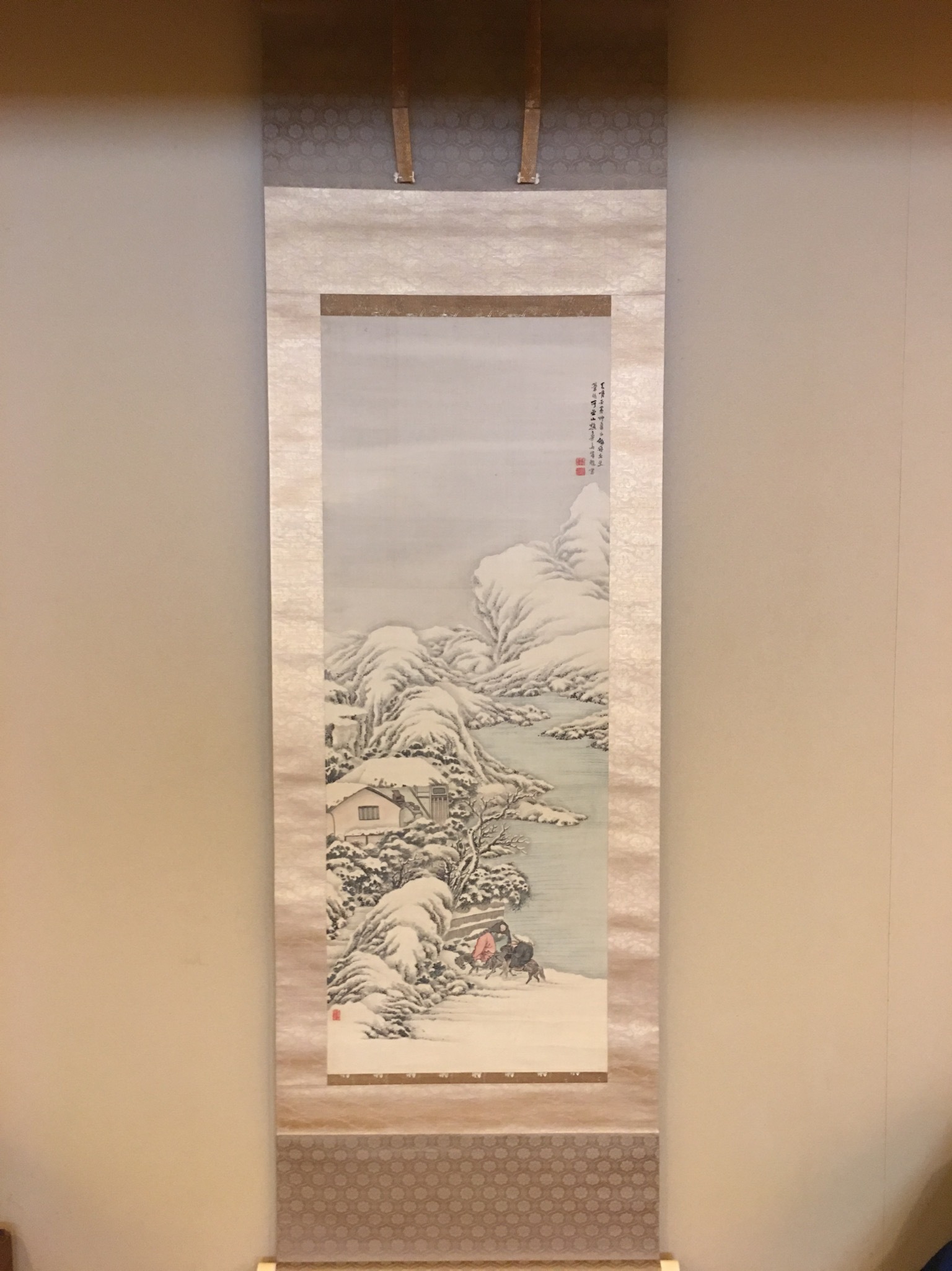 岸駒 雪中三顧之図｜古美術・掛け軸の販売・買取・鑑定-松本松栄堂