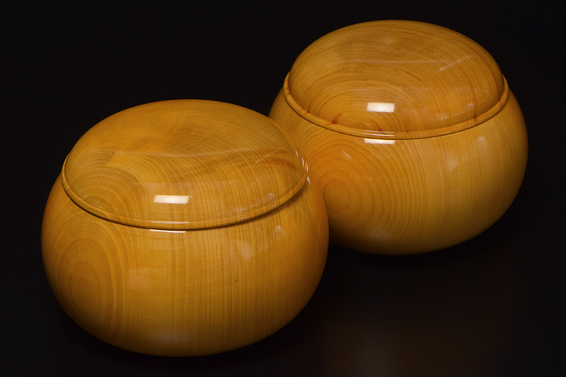 本榧1寸卓上碁盤セット（ハギ盤・特上） | 前川榧碁盤店