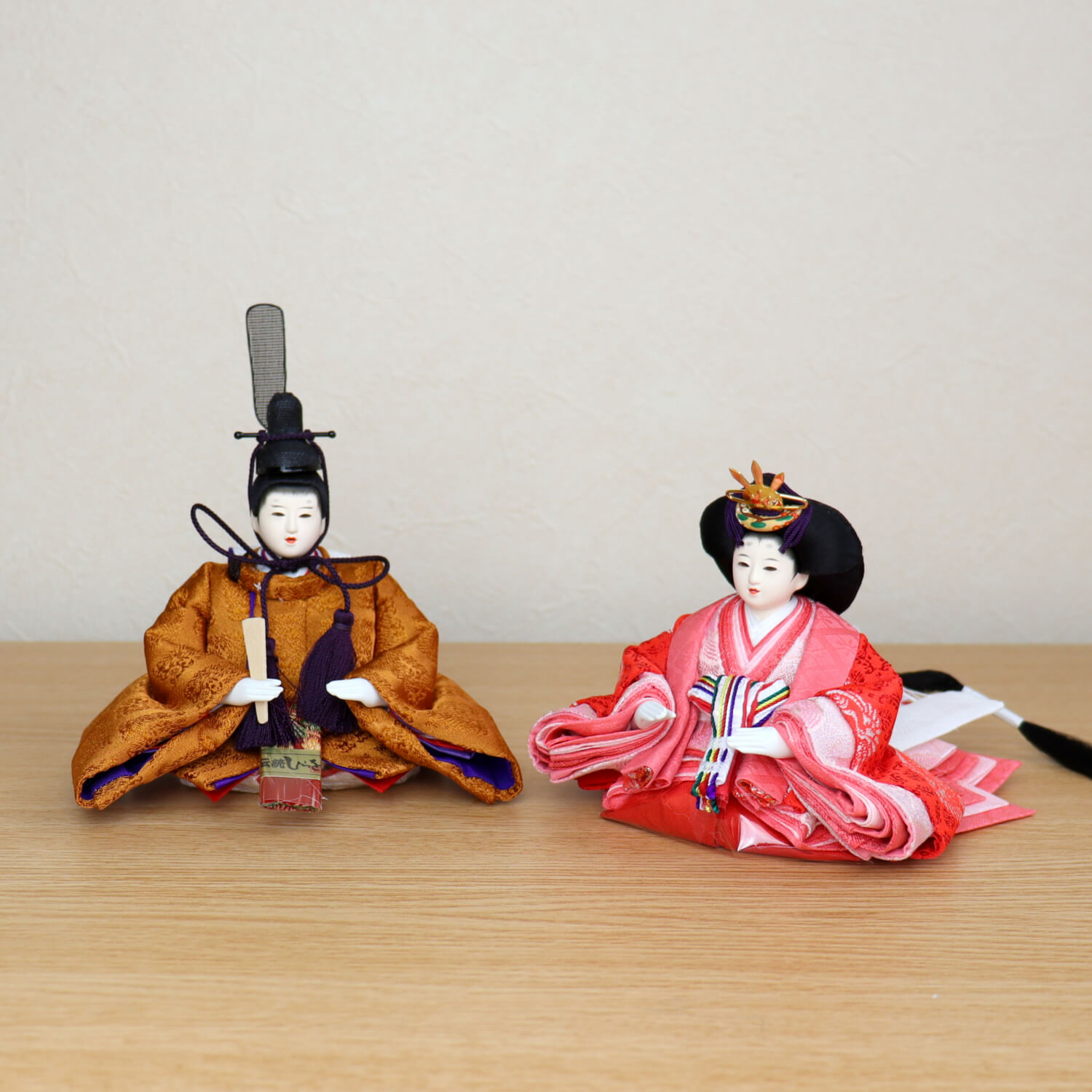 華峰作 柳 正絹西陣織 黄櫨染 有職 月-tsuki- 日本製円形ナチュラル杉