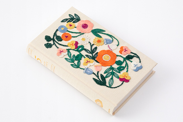 日記｜日記 5年連用 刺繍 花柄 ベージュ(12883006)