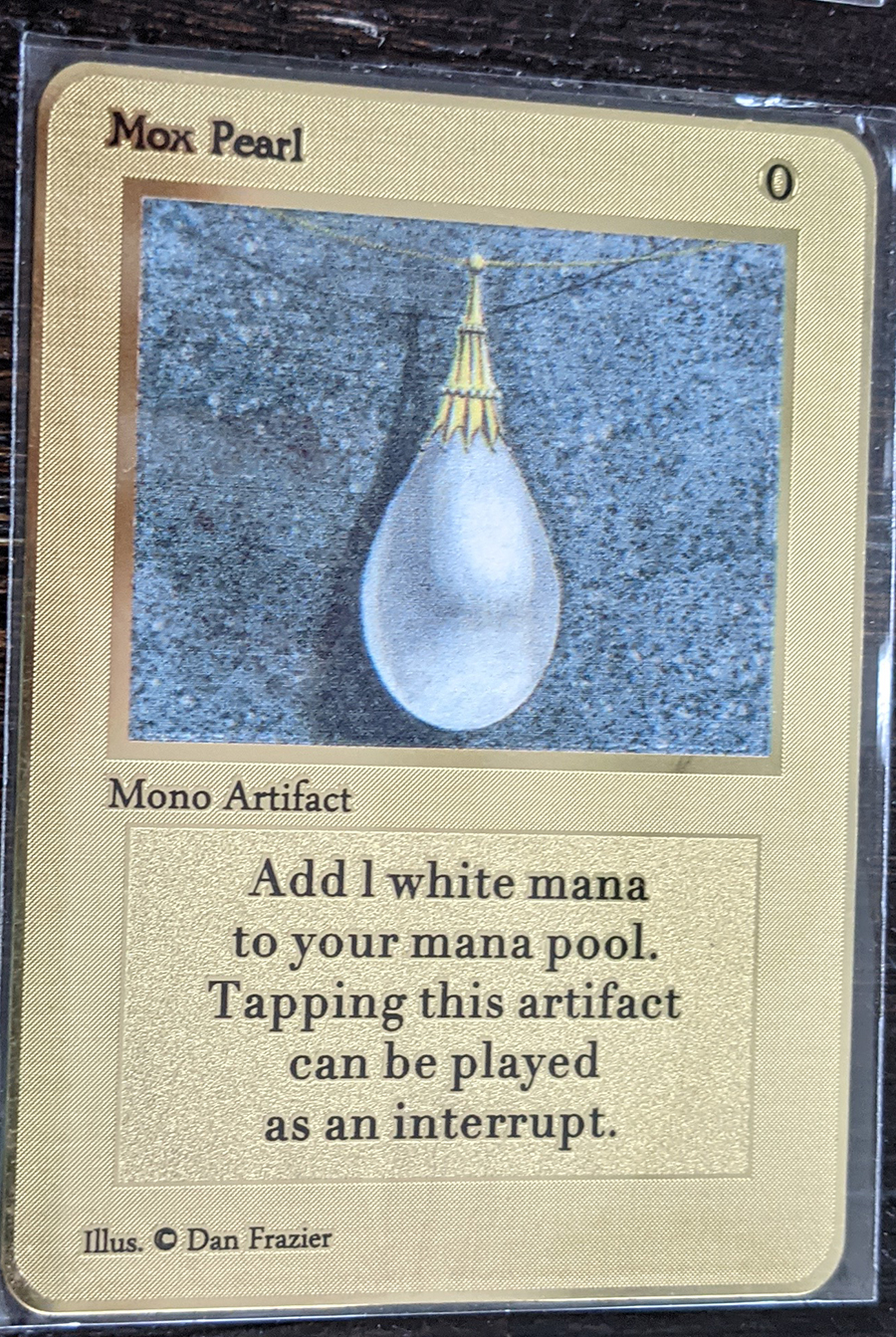 Mox Pearl Magic the Gathering Gold Replica Card